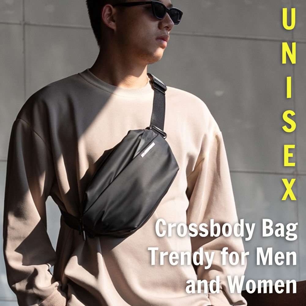 Crossbody Bag for Men, Black: image 5