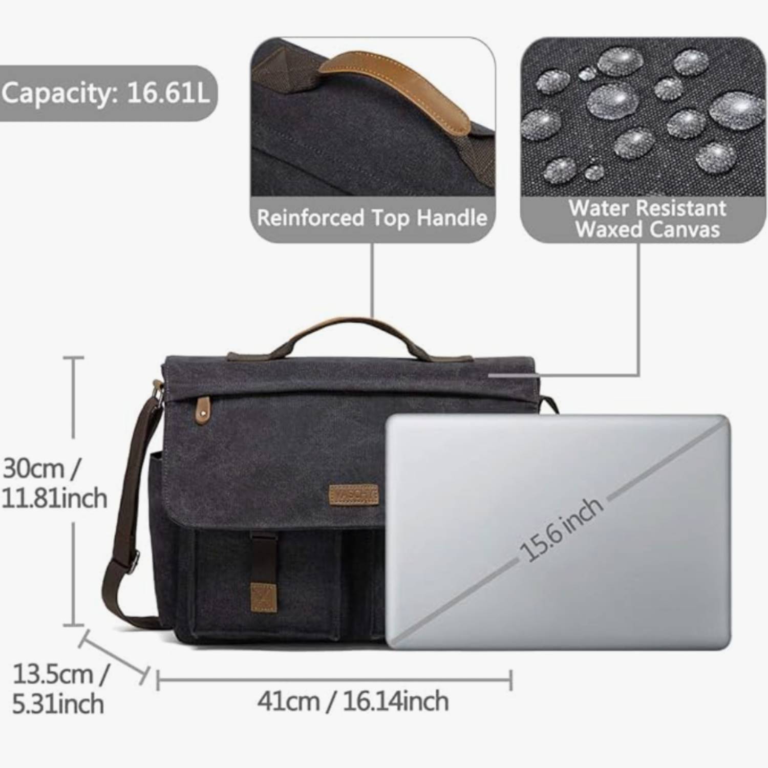 Messenger Bag, Brown: image 3
