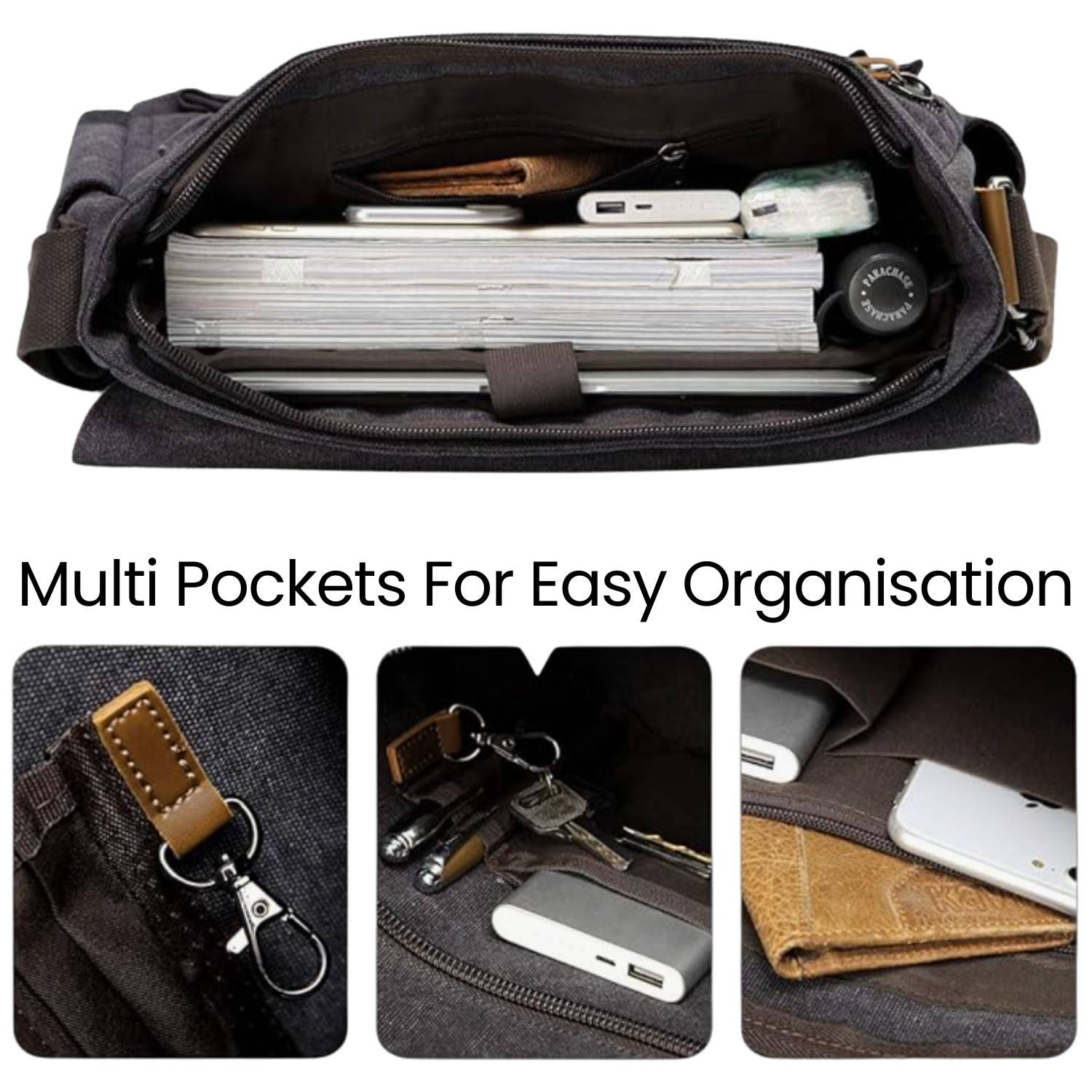 Messenger Bag, Brown: image 6