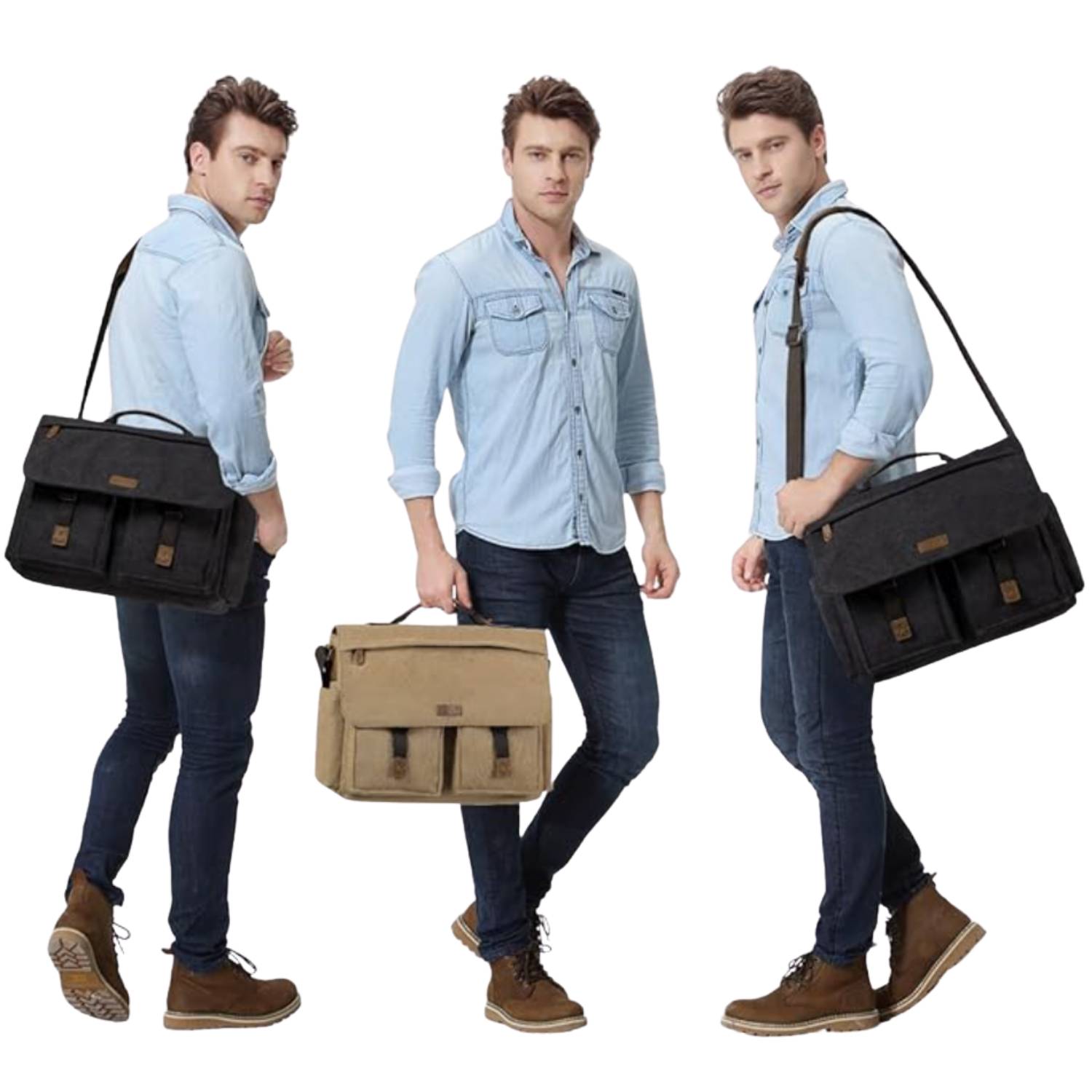Messenger Bag, Brown: image 8