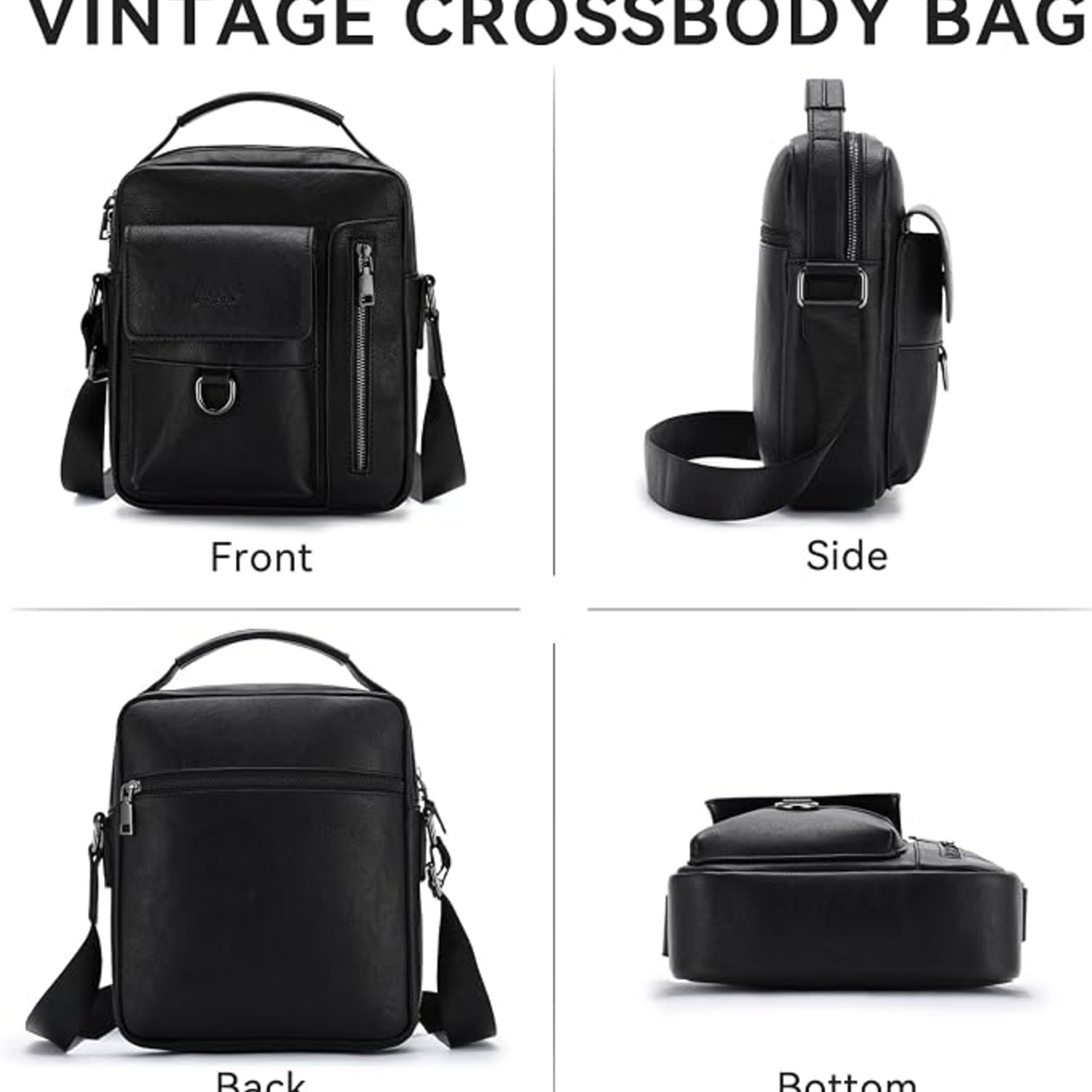 Shoulder Bag Men, Black: image 6